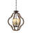 Bendale 4 - Light Steel Dimmable Geometric Chandelier