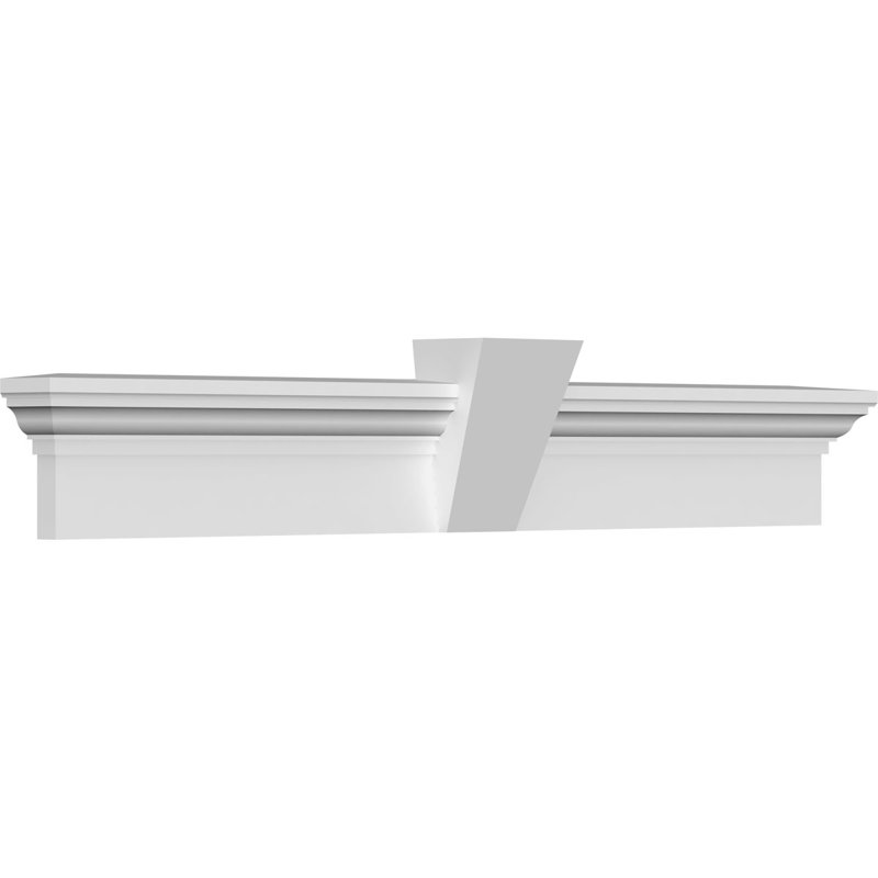Endurathane Traditional Crosshead w/ Flat Keystone, 101" Bottom Width x 104 1/2" Top Width x 6"H x 1"P, Factory Primed