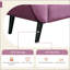 Luxueux banc rembourré en velours avec deux coussins et repose-pieds capitonné pour plus de confort et de style dans n'importe quelle pièce-772575136
