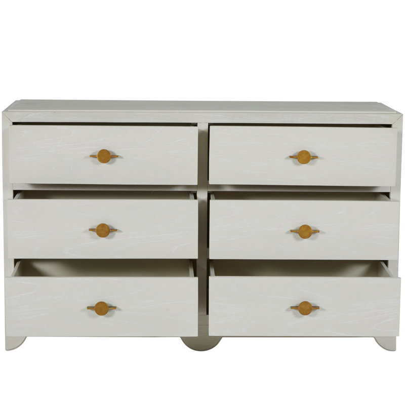 Fairmont 6 Drawer 58" W Solid Wood Double Dresser