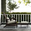 Chaise blanc crème avec sièges savoureux d'extérieur pour terrasse, jardin, arrière-cour haut et grand dossier crémeux et confortable, grand siège