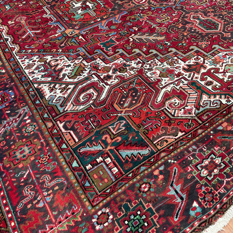 Tapis rectangulaire unique en laine 10 pi x 12 pi 8 po Saralynn