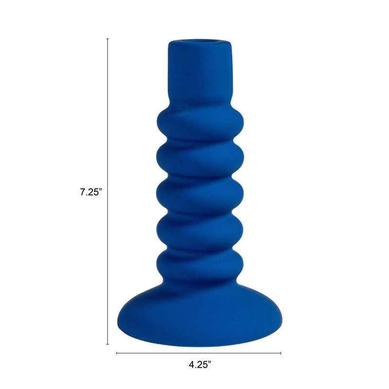 Stoneware Taper Holder, Latex Glaze