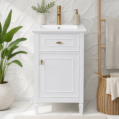 Meuble-lavabo de 20 po avec lavabo et rangement intelligent
