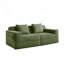 Canapé modulaire 2 places avec tissu en velours côtelé et coussins décoratifs-131375626-131375625