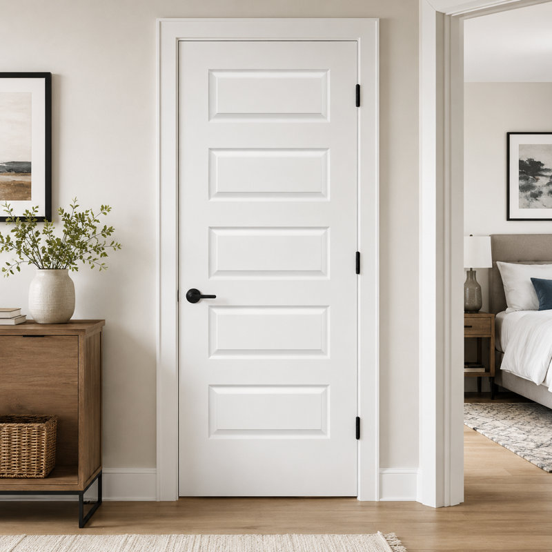 Porte intérieure à panneau surélevé 5 panneaux, 30"×80", Left
