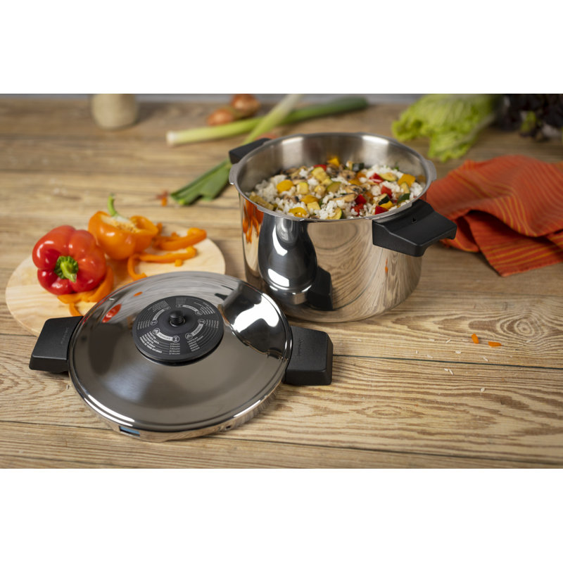 Kuhn Rikon Duromatic Neo Stainless Steel Pressure Cooker for All Hobs, Side Grips, 3.5L / 20cm