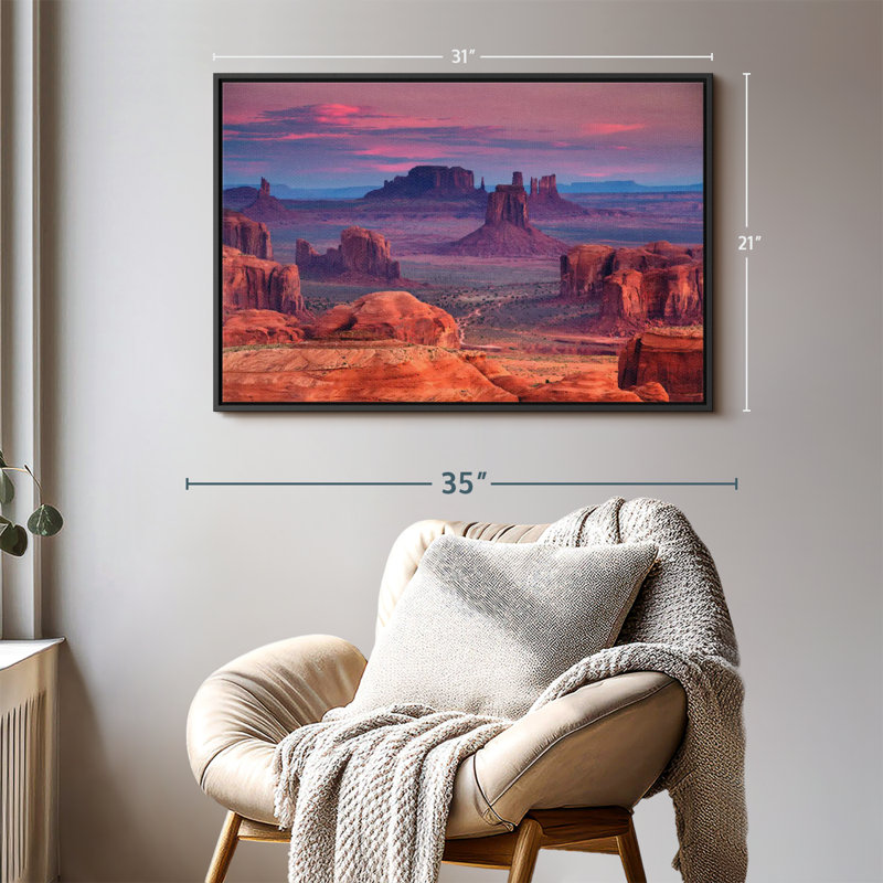 «Monument Valley Desert Landscape Wall Art», H 21 po x l 31 po