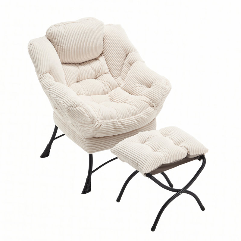Fauteuil Lazy, Coton blanc