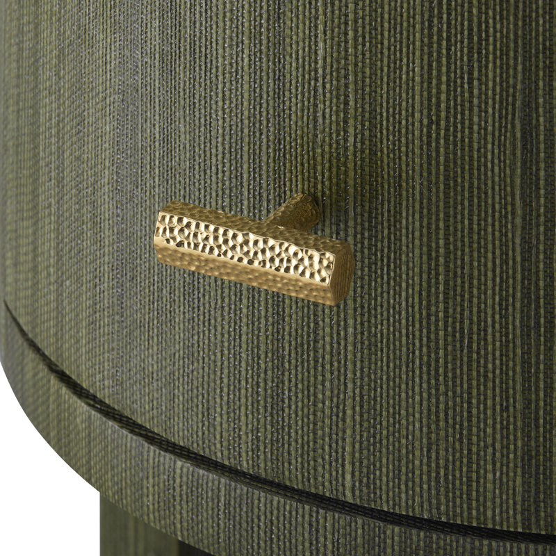 Aaron 2-Drawer End Table, Deep Olive