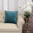 Parkland Collection Eris Transitional Quilted Teal Throw Pillow-64709763