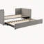 Lit de jour simple tapissier avec couchette escamotable, gris-1919430624
