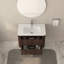 Meuble-lavabo mural 30 po avec lavabo flottant à deux tiroirs avec lavabo intégré en céramique