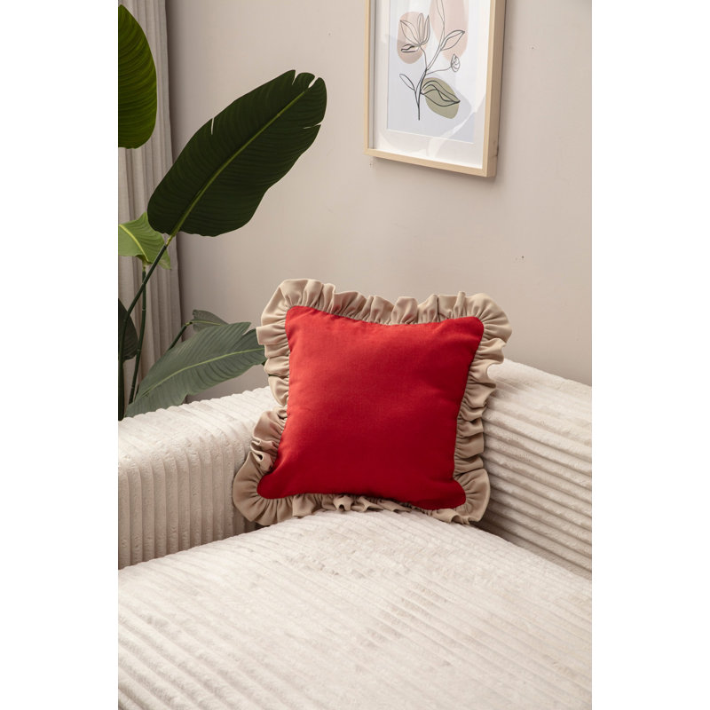 Housse de coussin, Beige, H 17 po x l 17 po