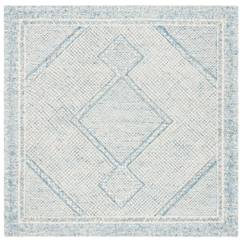 Tapis en laine touffeté à la main Corey, Carré 6 pi