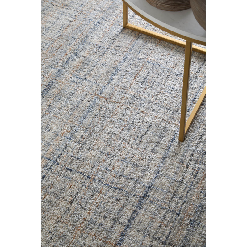 Hoyt Hand Tufted Polyester Abstract Area Rug in Brown/Ivory/Gray by Thom Filicia, Rectangle 3'6" x 5'6"