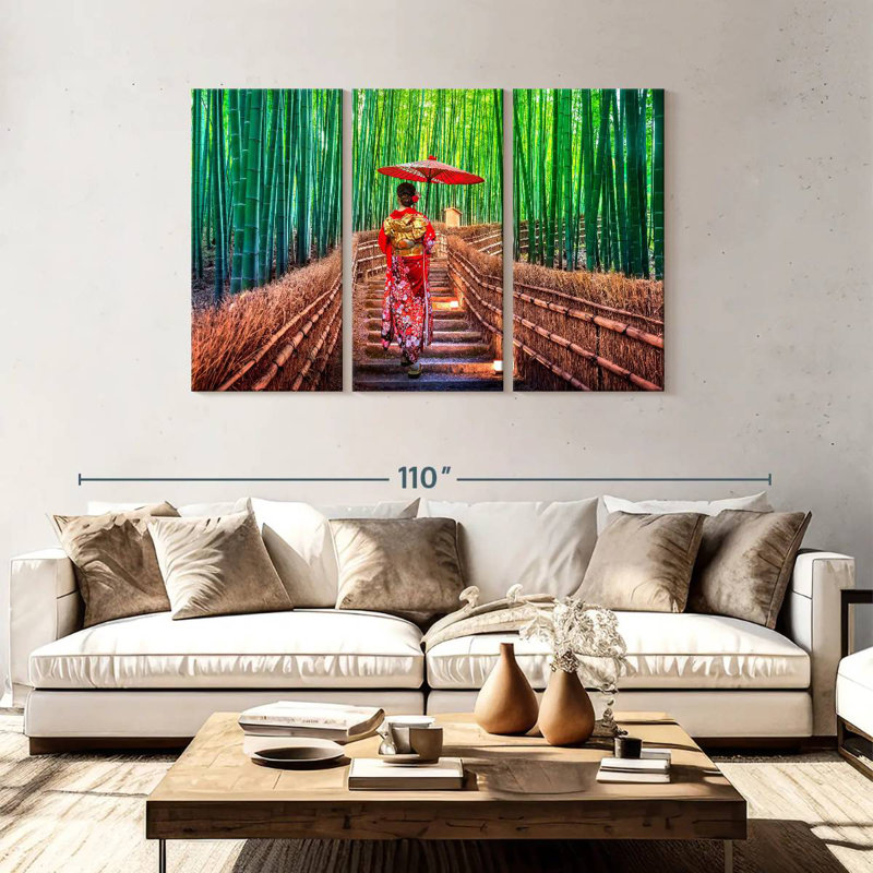 Alvord Bamboo Forest Geisha, 48" H x 74" W