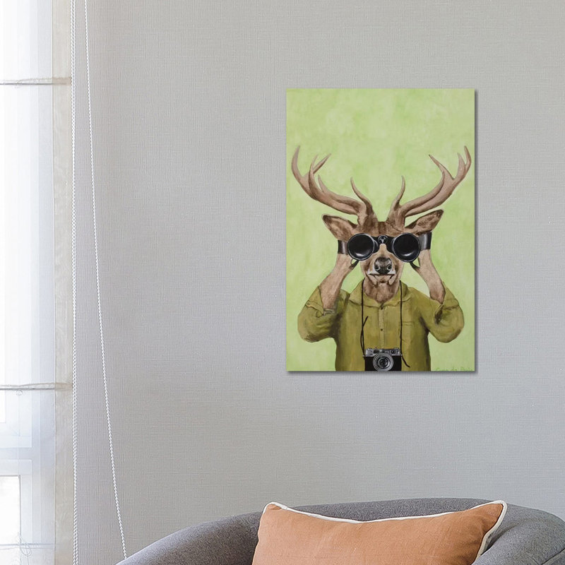 Deer Hunter by Coco De Paris - Wrapped Canvas Gallery-Wrapped Canvas Giclée, 66.04 cm H x 45.72 cm W x 3.175 cm D