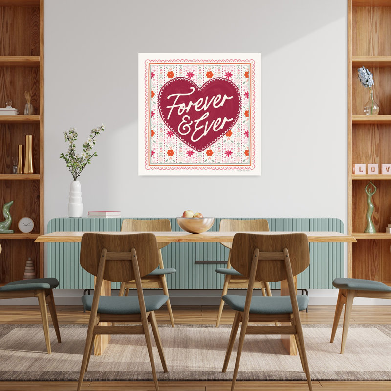 Blooming Hearts IV, art floral contemporain, H 36 po x l 36 po
