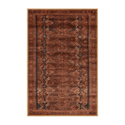 Machine Washable Persian Brown Area Rug