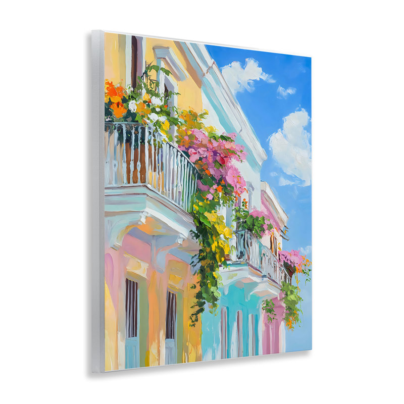 Plaque murale suspendue fleurs de balcon, design par Franklyn Gregory