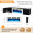 Floating Fireplace TV Stand for TVs up to 80/90", Wall Mounted Media Console with LED Lights-797972113-780477594