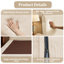 Grand lit tout en mousse de velours côtelé, complètement résistant aux chocs, sans assemblage, beige-133227590