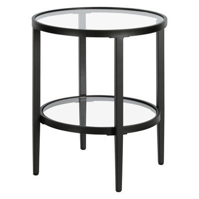 Hera Glass Top End Table