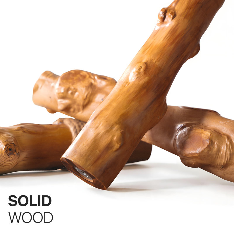 Real Solid Wood Cat Tree with Toy Ball & Basket, Gray