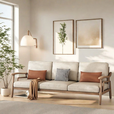 Modern Simple Solid Wood Sofa