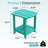 Outdoor HDPE Adirondack 2-Tier Weatherproof Patio Side Table-1173014592