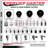 316SS Hard Rubber Wheel Swivel Threaded Stem Caster Set Brake SCC