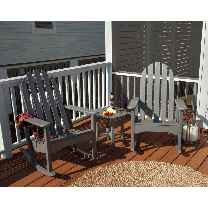 POLYWOOD Classic Adirondack Rocking Chair, Slate Gray