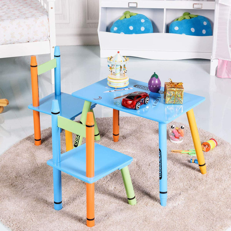 Feltault Kids Rectangular Play Or Activity Table and Chair Set
