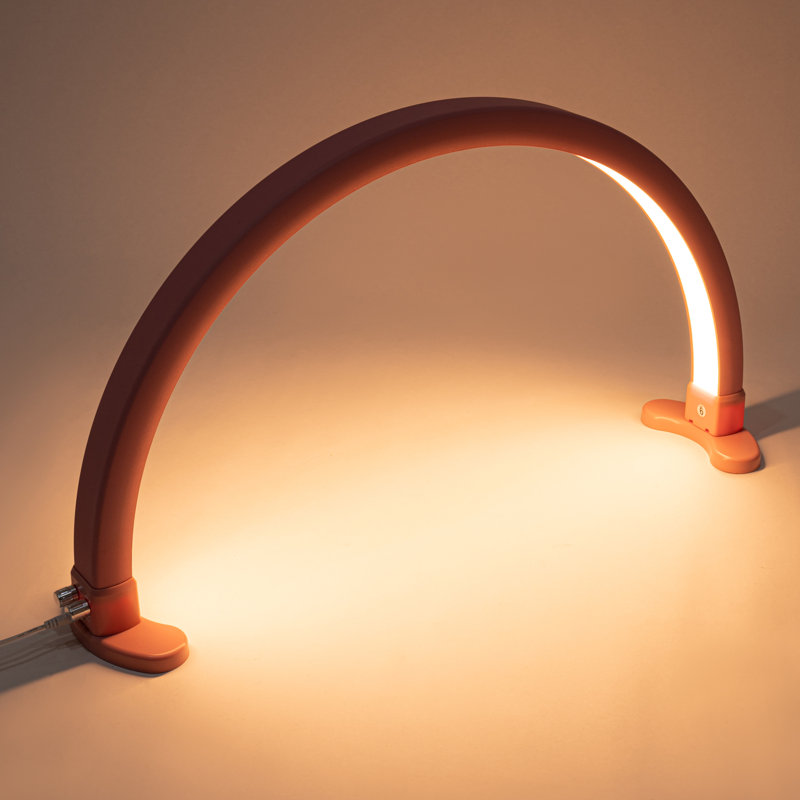 Lampe de bureau à DEL demi-lune, lumière de salon à intensité variable avec température de couleur réglable