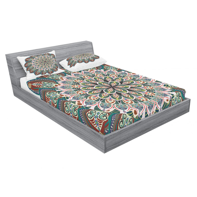 Ensemble de draps en microfibre damassé