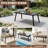 Steel Outdoor Patio Coffee Table, and Weather Resistant Rectangle Coffee Table