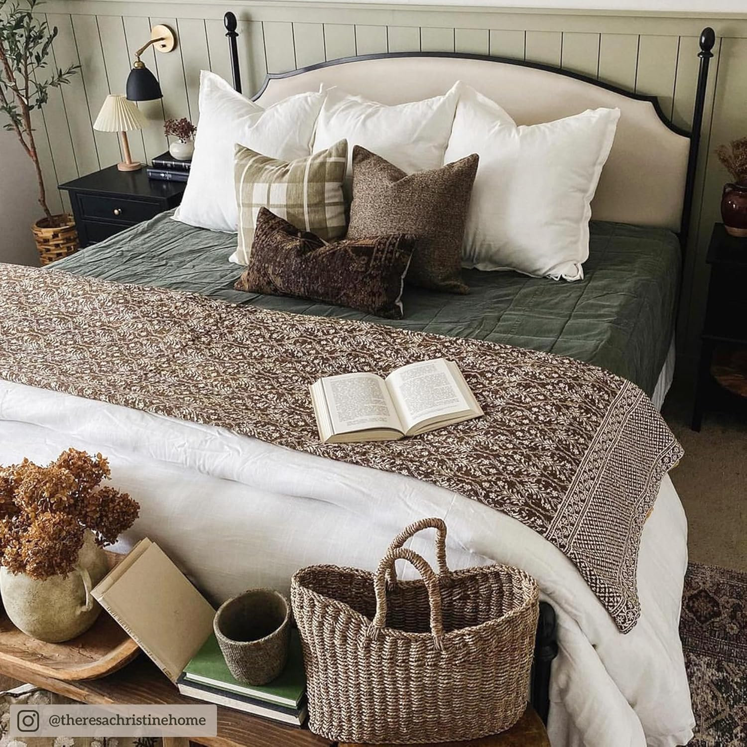 Hera Washed Linen Flange Modern Rustic Chic 3 Piece Comforter Set, Queen Comforter + 2 Shams, White