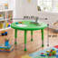 Table d'activité ronde réglable en plastique, vert