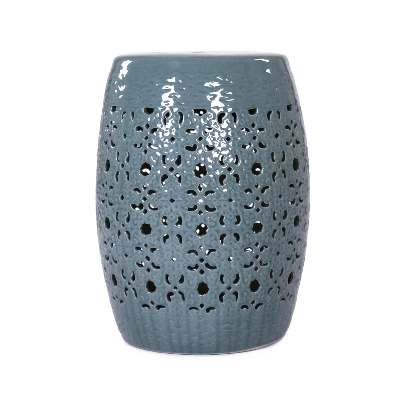 Tabouret de jardin en céramique Burtine, Céladon