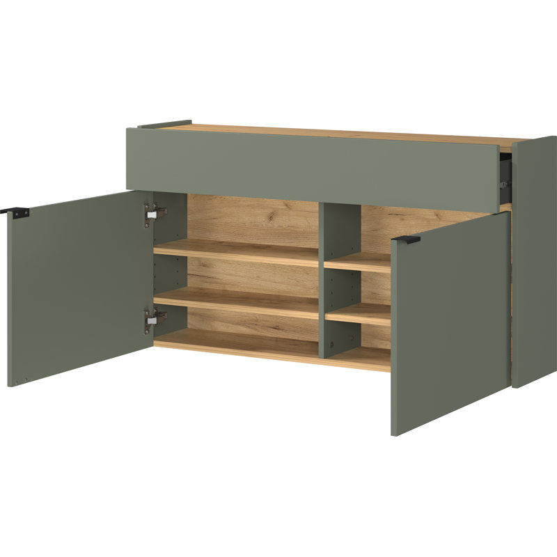 Nyack 12 Pair Shoe Storage Cabinet, Taupe green