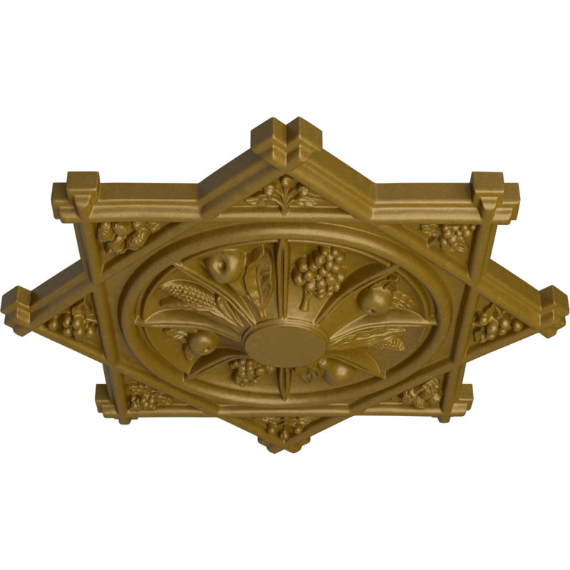 Médaillon de plafond Endurathane Antilles, diamètre extérieur de 38 1/4 po x P 1 1/2 po (convient aux auvents jusqu'à 6 po)