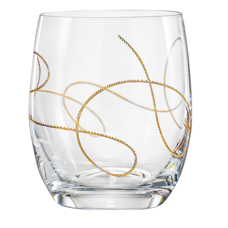 Boyette 14oz. Handmade Wine Glass Set, Gold