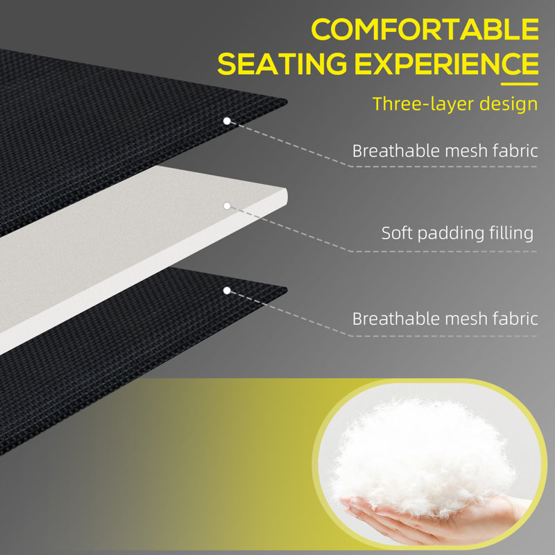 Chaise longue pliante 2 pièces Outsunny avec dossier inclinable à 5 niveaux, 2, Noir