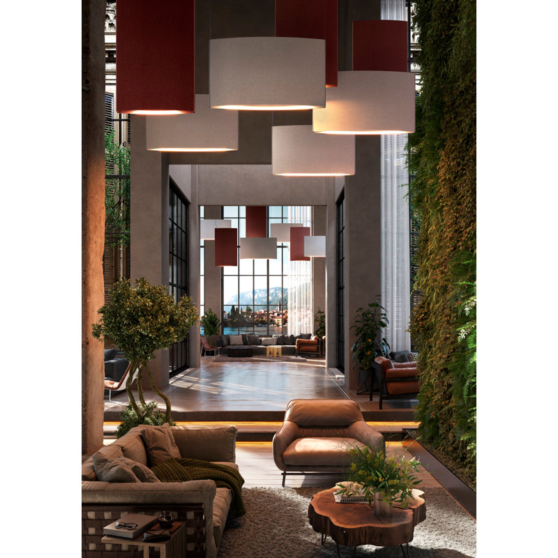 Noren 1 - Light LED Pendant, Terracotta/Black