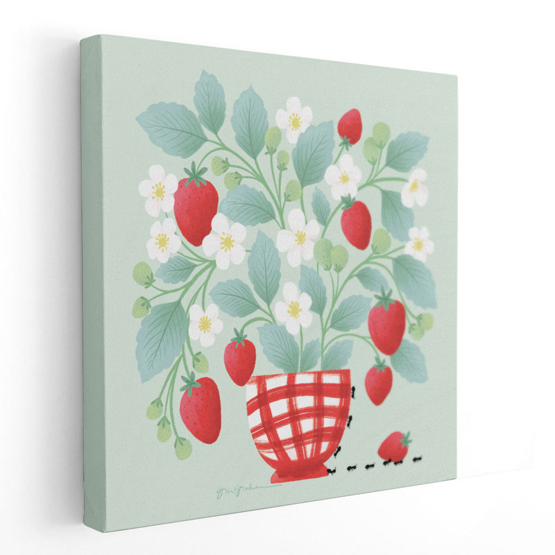 «Strawberry Patch», reproduction d'art sur toile, H 24 po x l 24 po