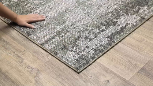 Belden Abstract Gray/White Area Rug Williston Forge Rug Size Rectangle 5' x 7