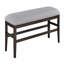 Banc 1 pièce avec cadre rembourré gris