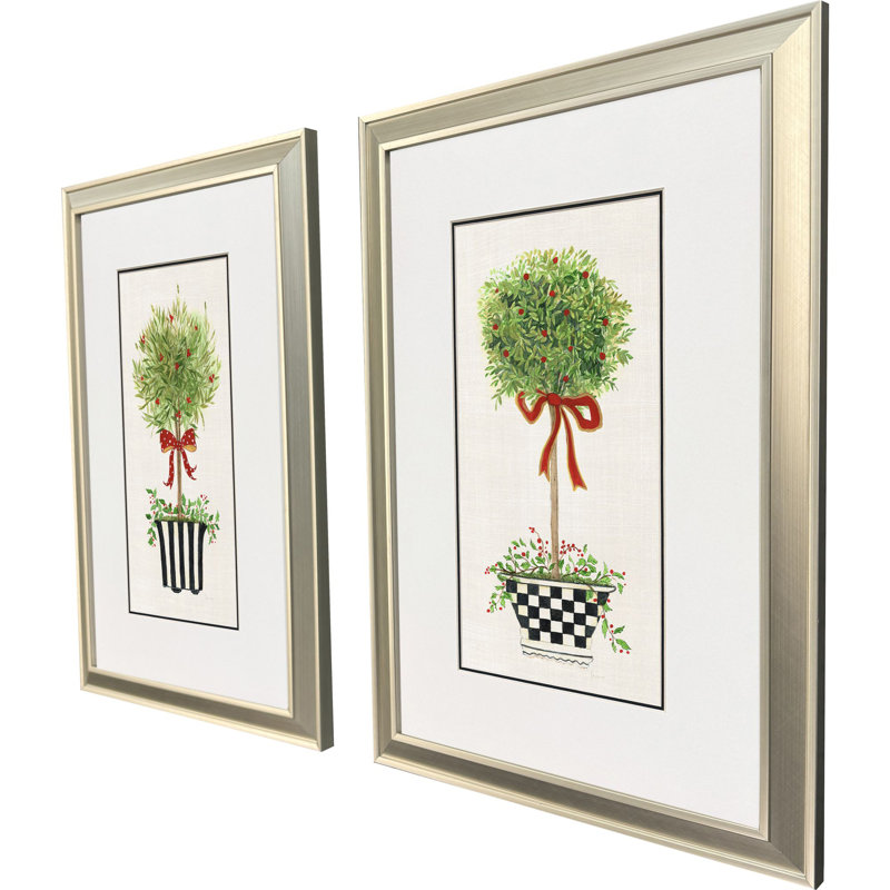 Art encadré de topiaires en ruban