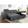 Noorjahan 96.5'' L Shape Sectional Sleeper Sofa 2 in 1 Convertible Sectional Sofa with Storage Ottoman